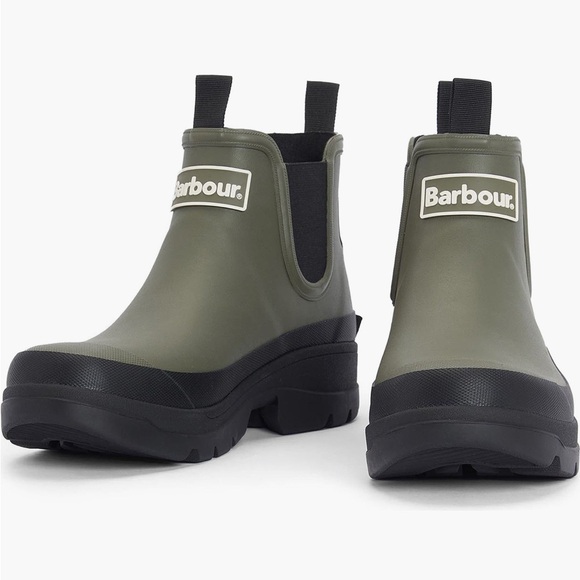 Barbour Olive Green Chelsea Boots - Picture 5 of 11